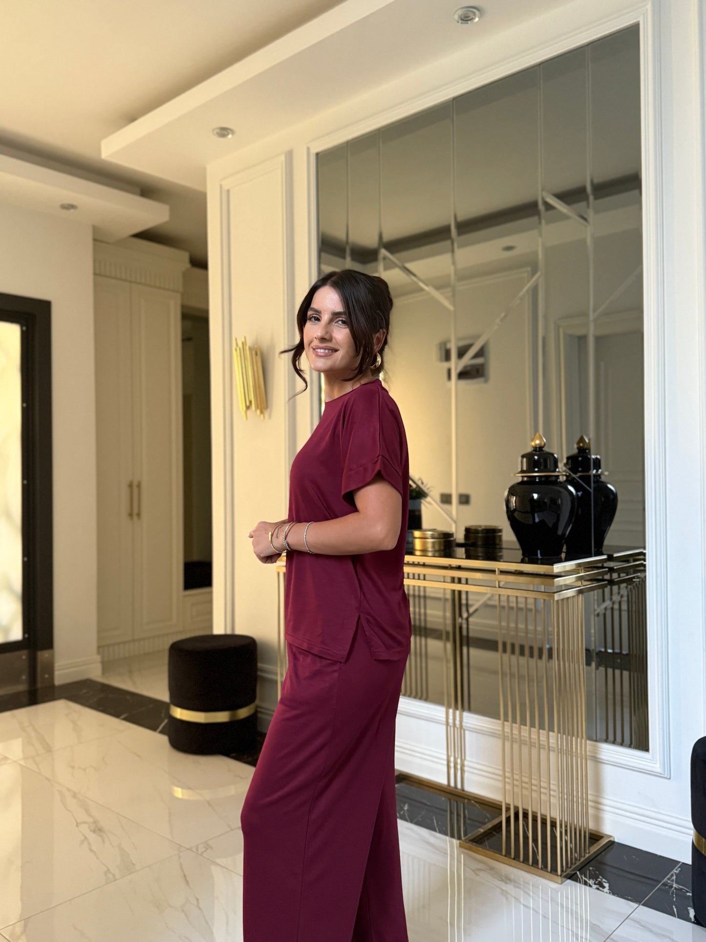 Bordo Modal Eşofman Takımı