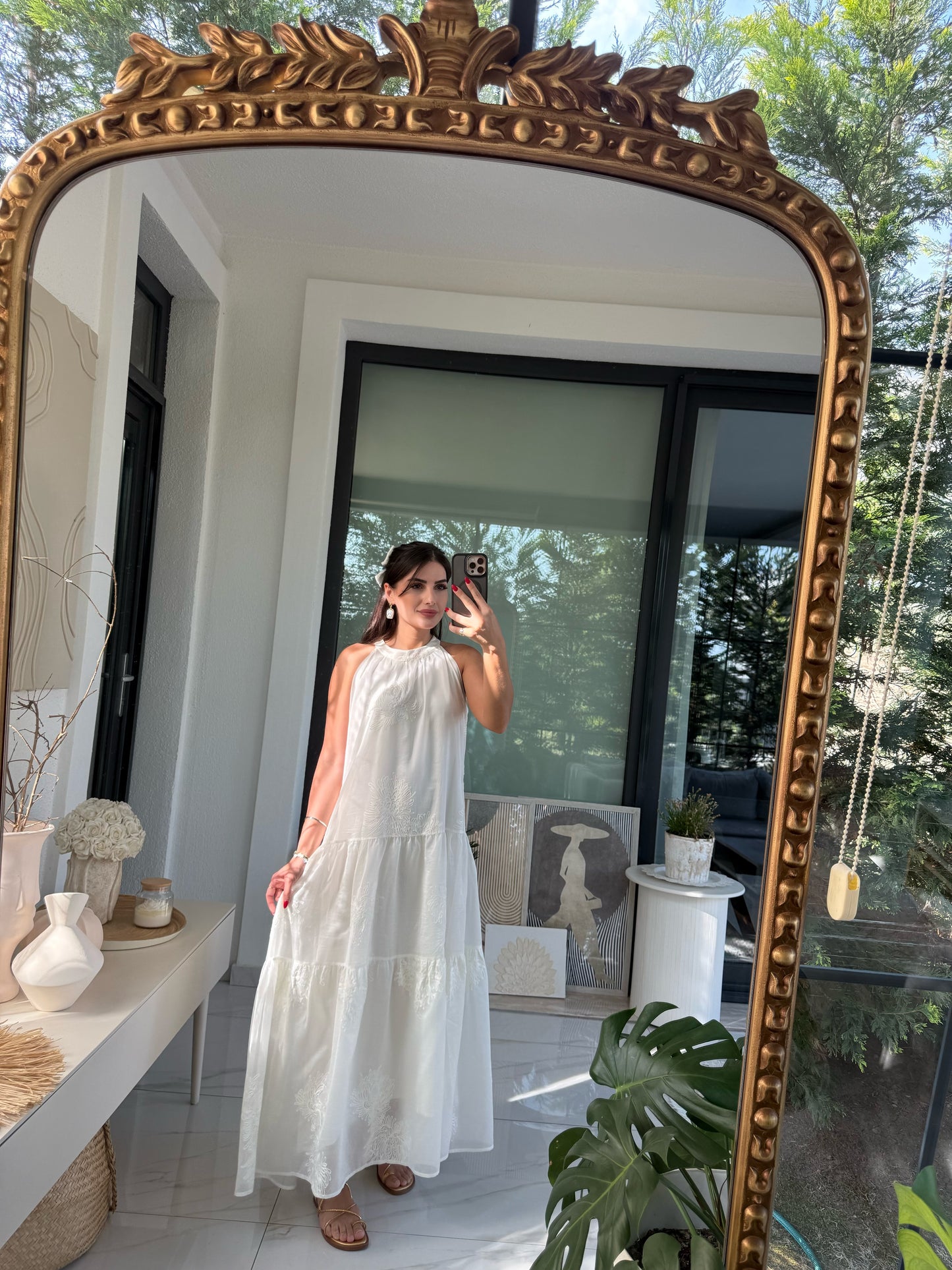 Premium Nakışlı İşlemeli Astarlı Elbise