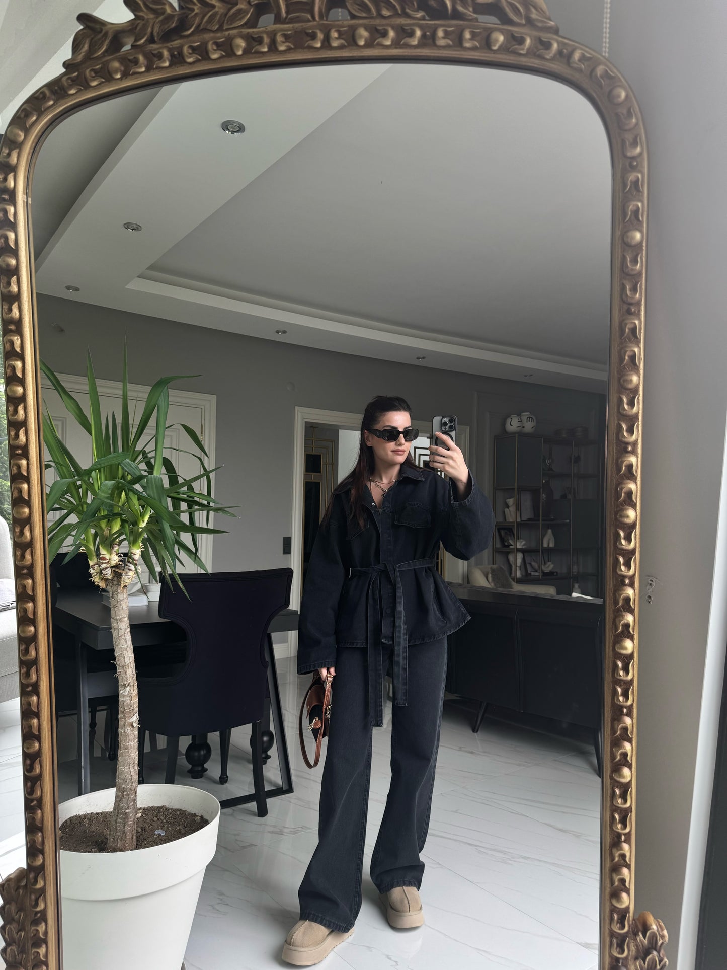 Füme Denim Takım