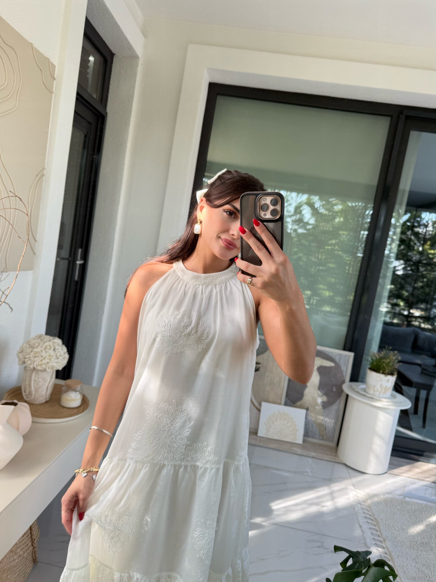 Premium Nakışlı İşlemeli Astarlı Elbise