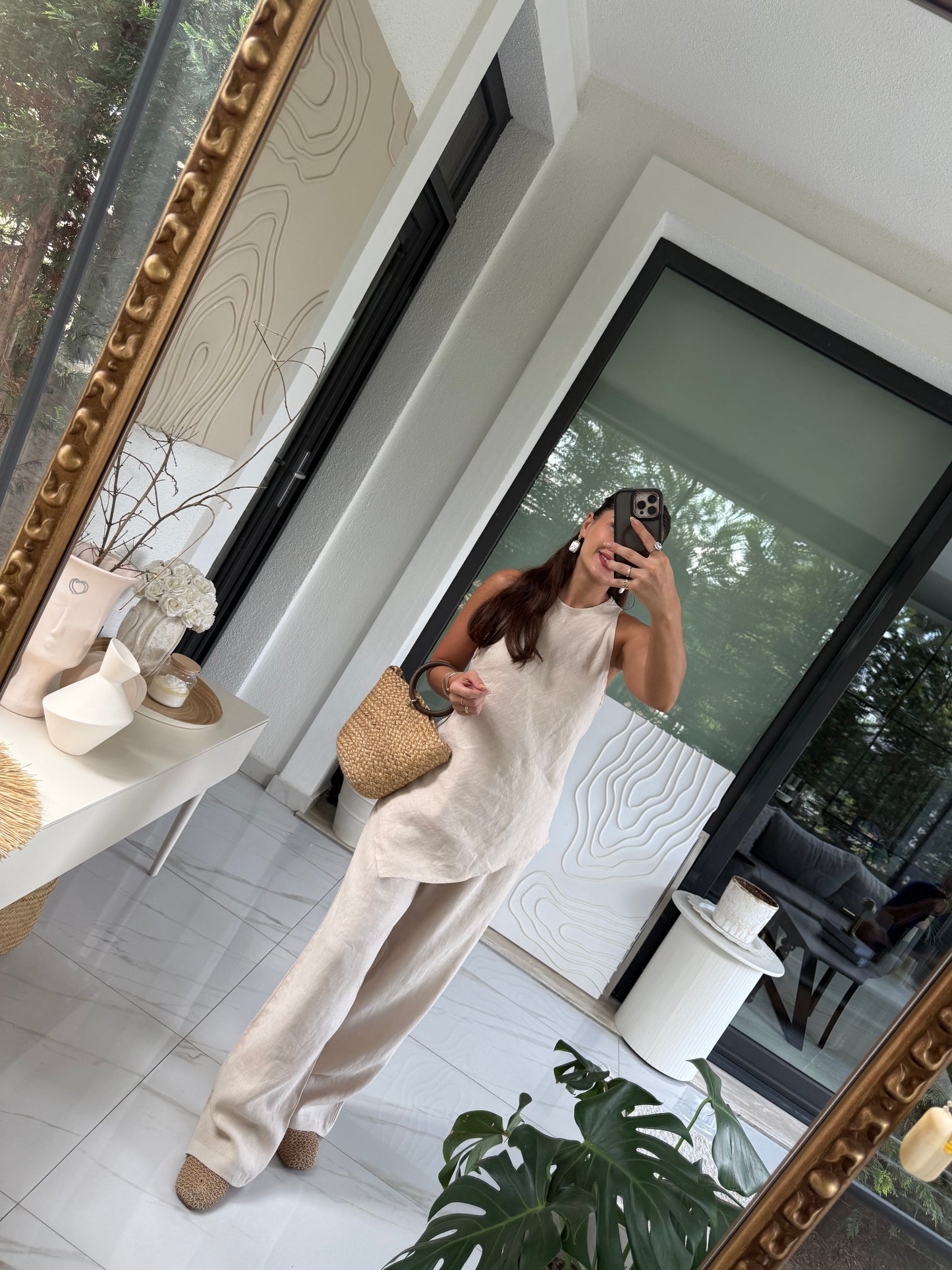 Naturel %100 Keten Takım