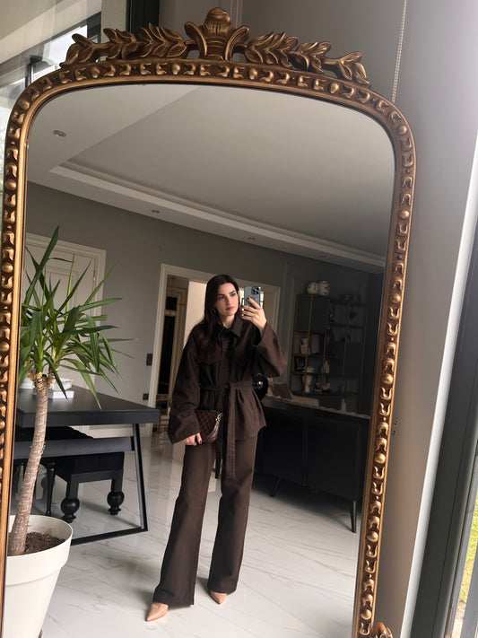 Kahve Denim Takım