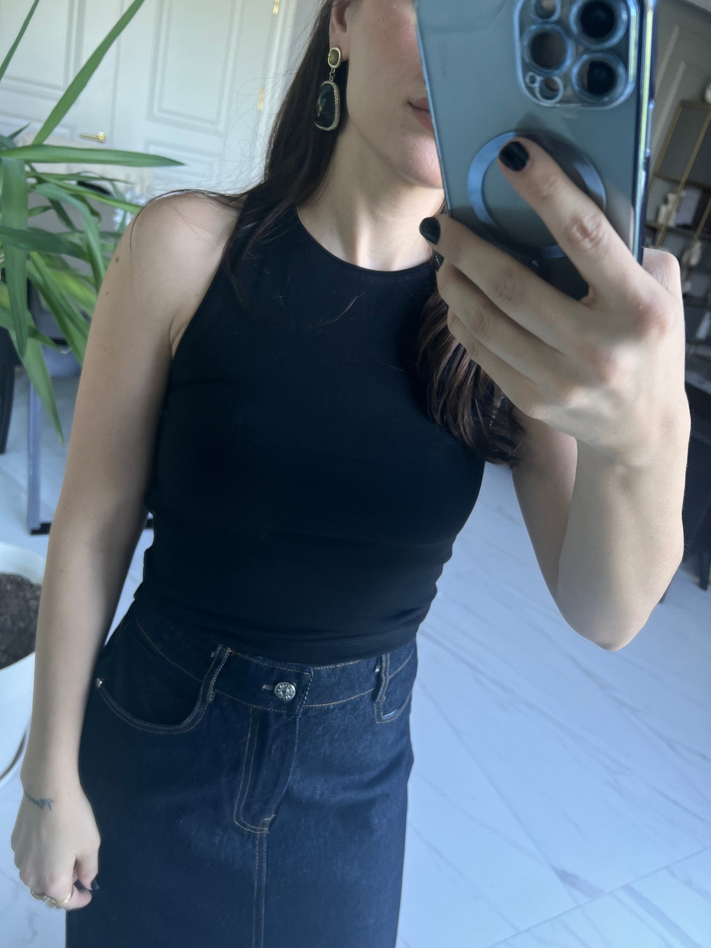Siyah Crop Body