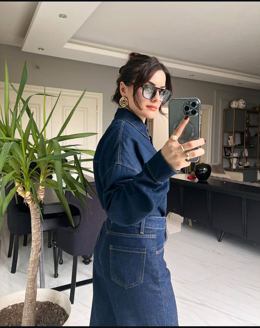 Koyu Lacivert Denim Takım