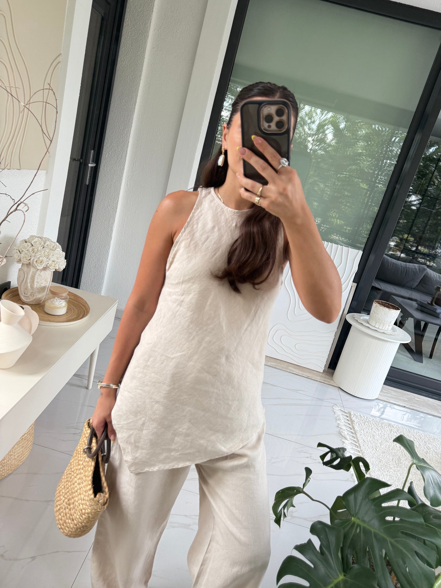 Naturel %100 Keten Takım