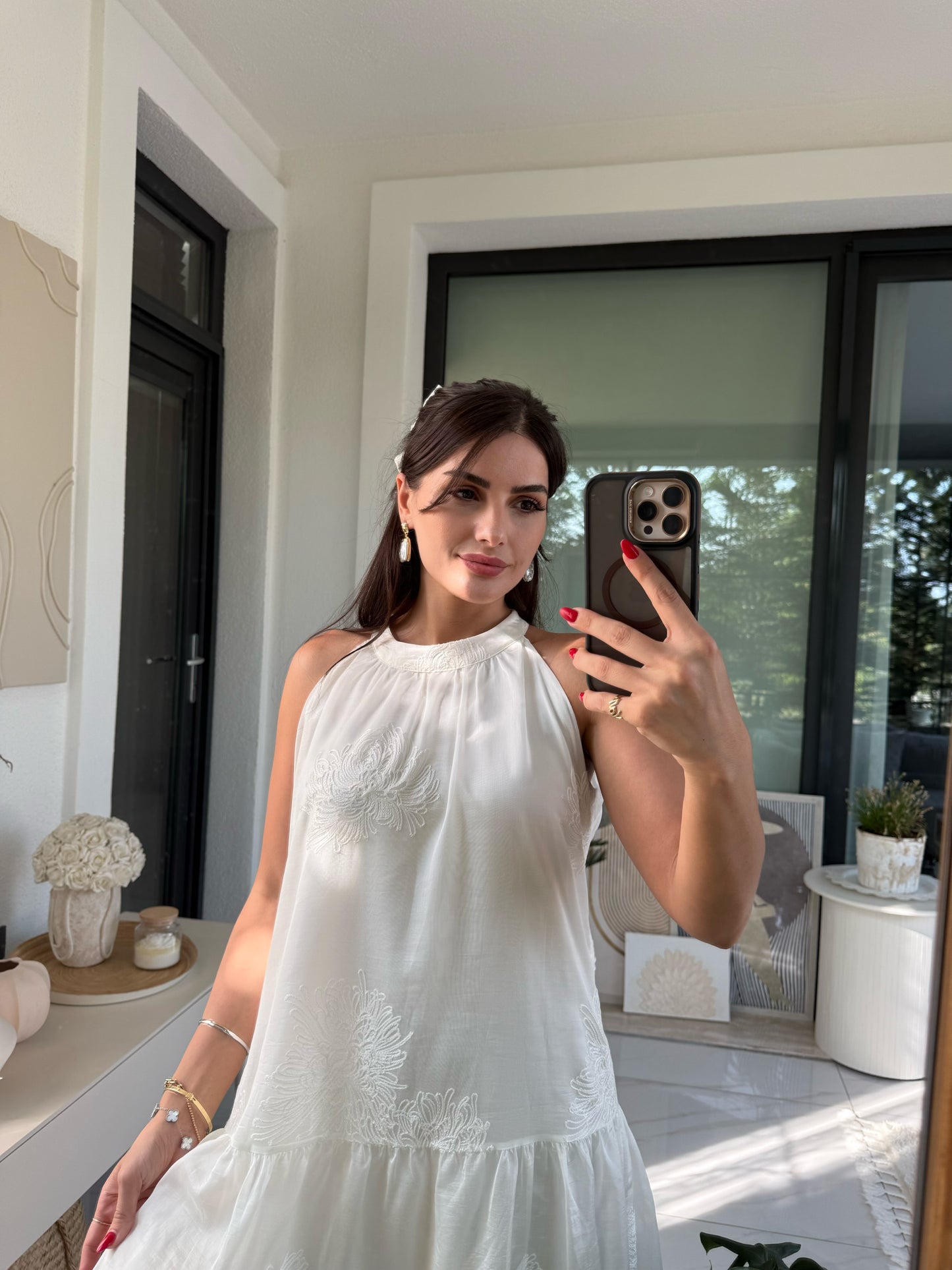 Premium Nakışlı İşlemeli Astarlı Elbise