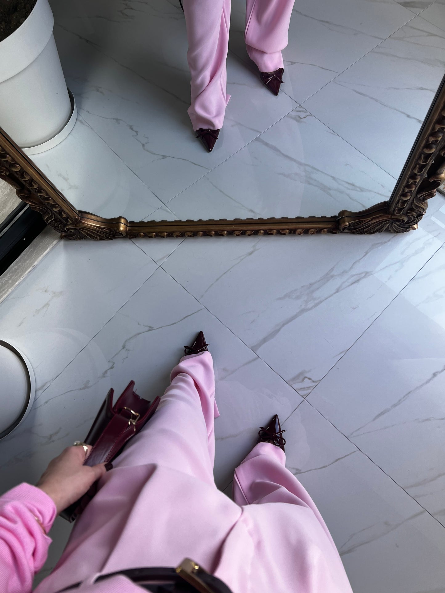 Pembe Premium Palazzo Pantolon