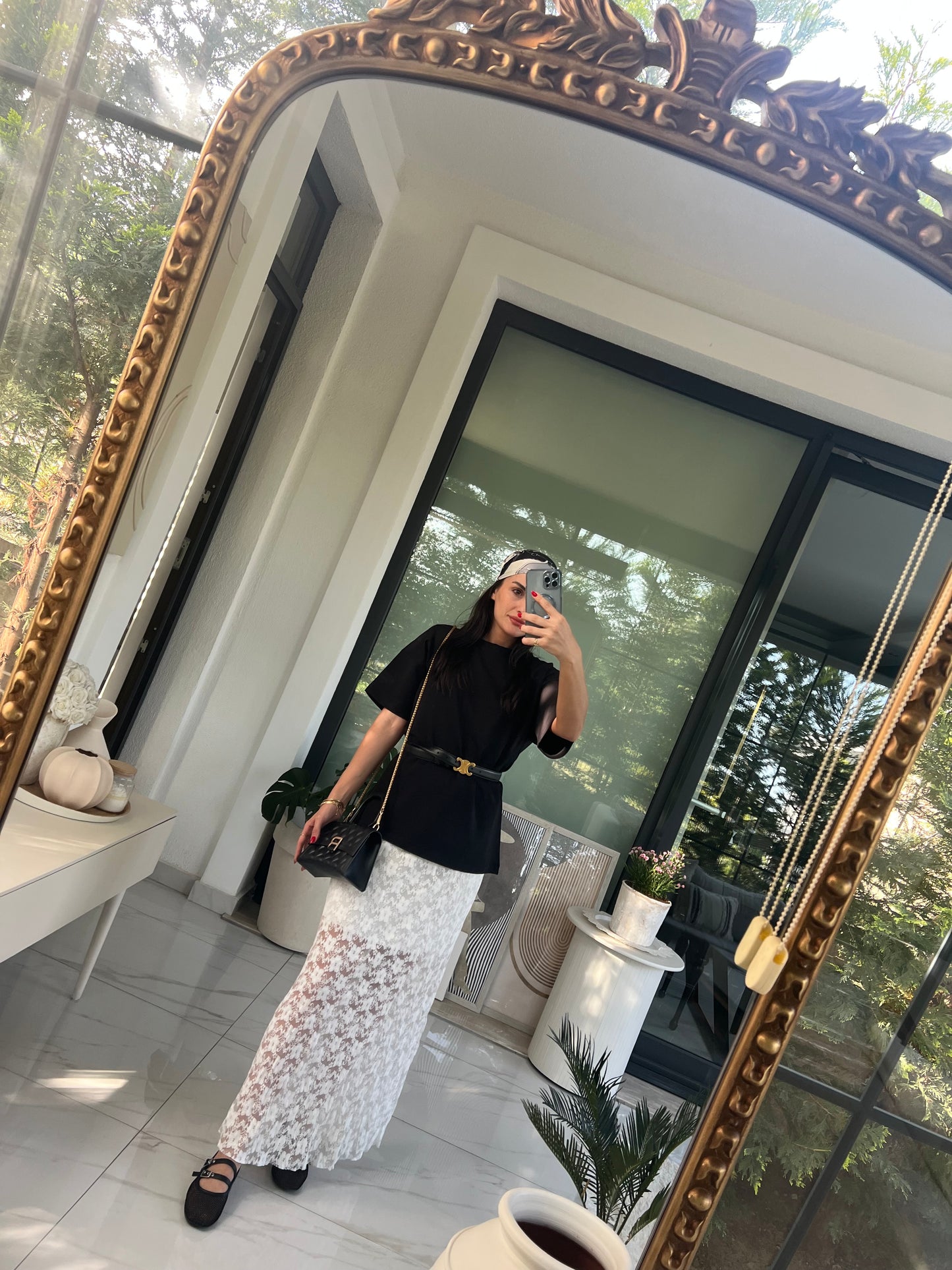 Siyah Oversize Pamuklu Tshirt