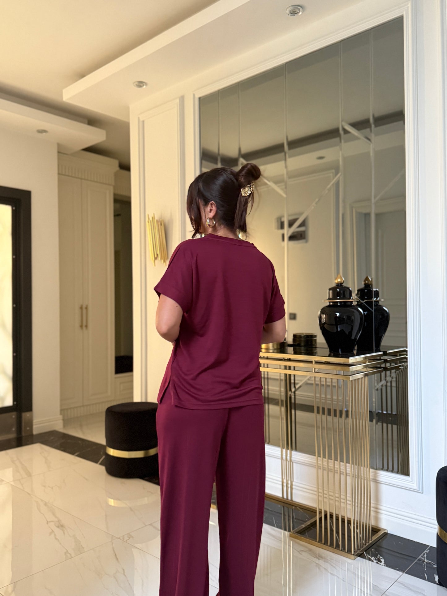Bordo Modal Eşofman Takımı