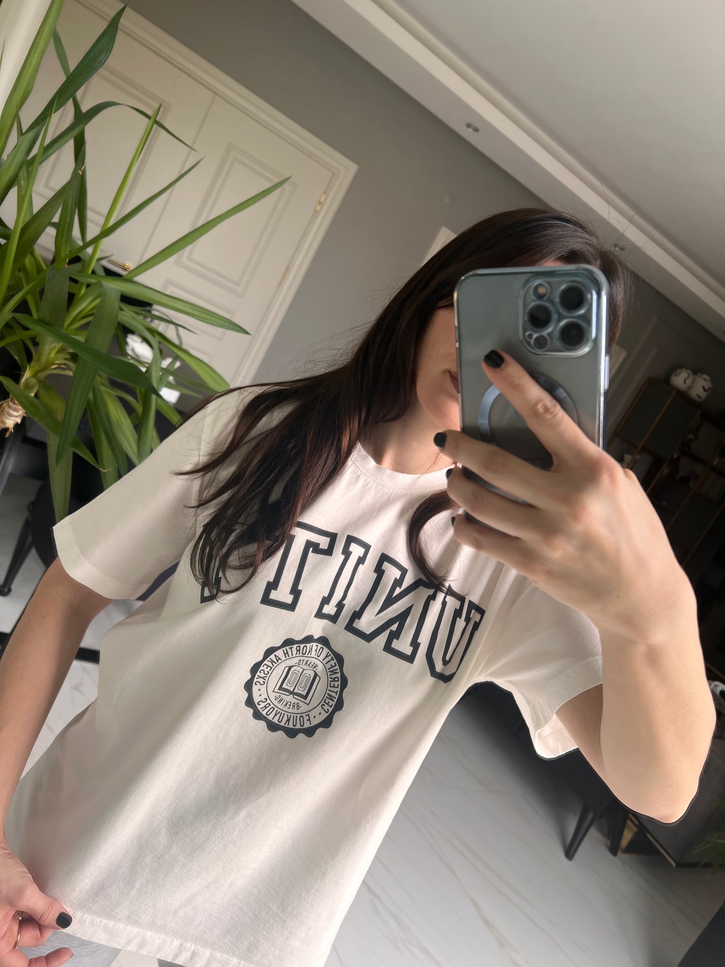Önü Lacivert Yazılı Tshirt