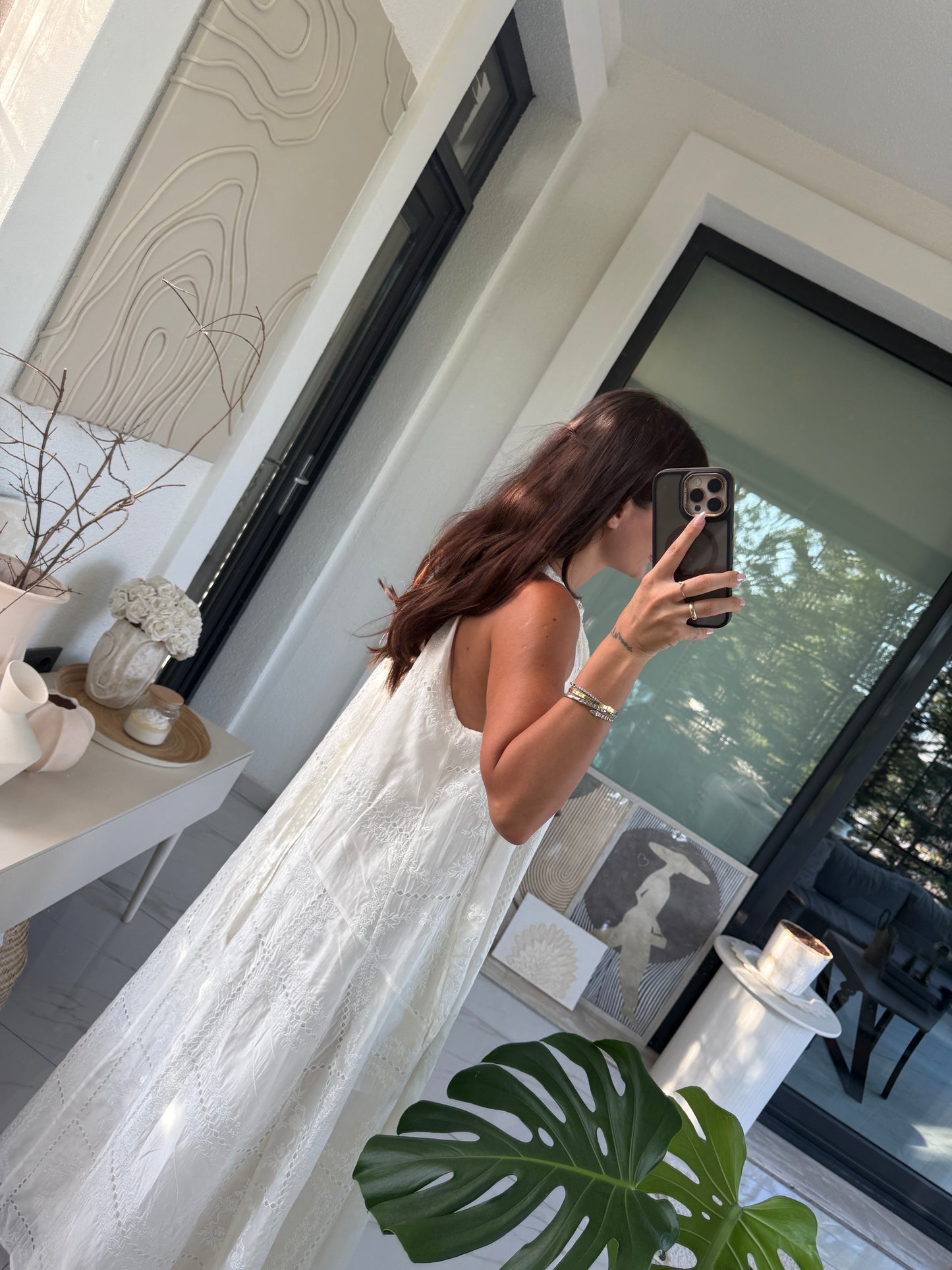Premium Nakış İşlemeli Astarlı Maxi Elbise