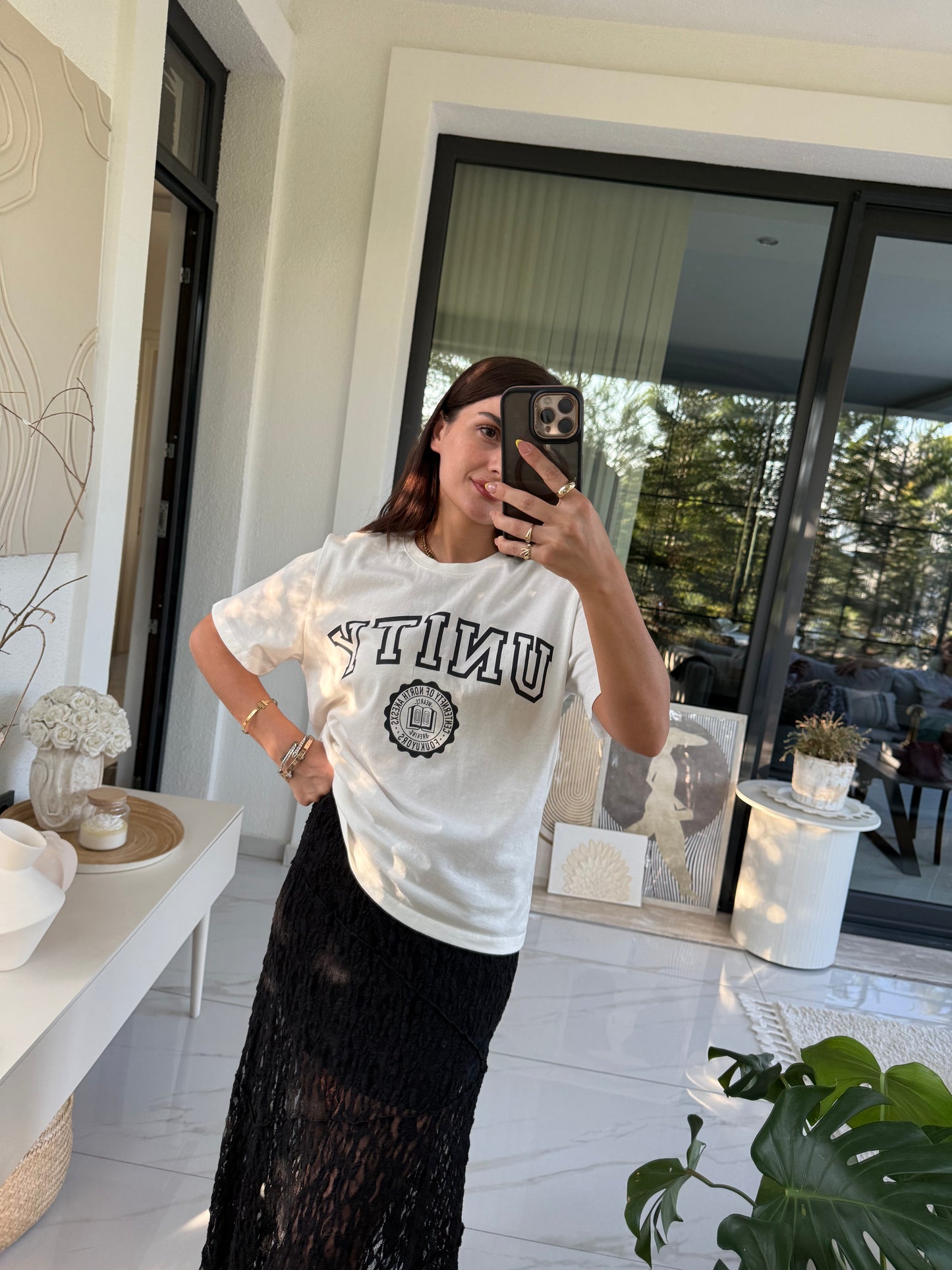 Siyah Transparan Etek